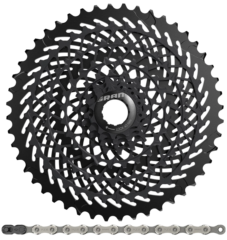 SRAM XG-899 Kit D'usure Cassette E-Block + Chaîne PC EX1 8 Vitesses 1 SRAM XG-899 Kit D'usure Cassette E-Block + Chaîne PC EX1 8 Vitesses